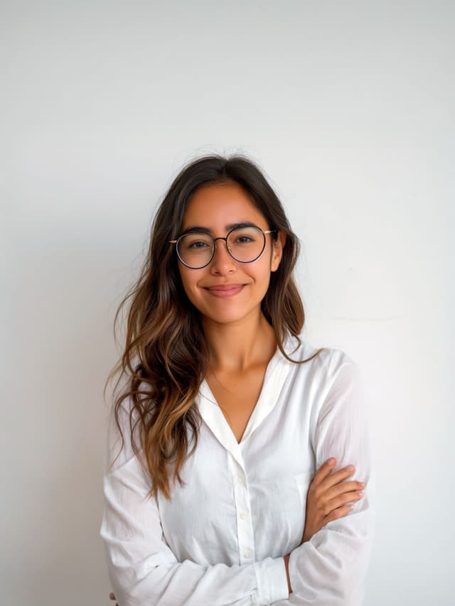 Confident Young Woman with Glasses